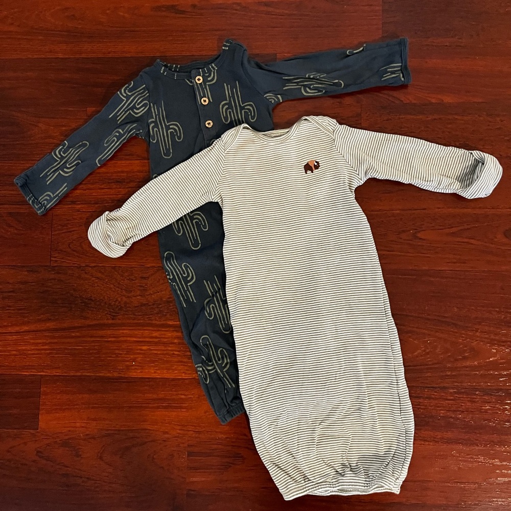 Lot of 2 Carter’s Boy Sleep Gowns | Desert themed